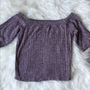 Off the shoulder crop.